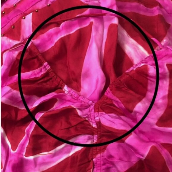 Ilio Nema Silk Tie & Dye Printed Maxi Long Dress Sleeveless Ruffle XS New 272112 - Picture 6 of 6